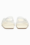 FLAT VINYL SANDALS WITH RHINESTONES