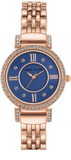 Navy Accented Rose Gold Watch, 30mm