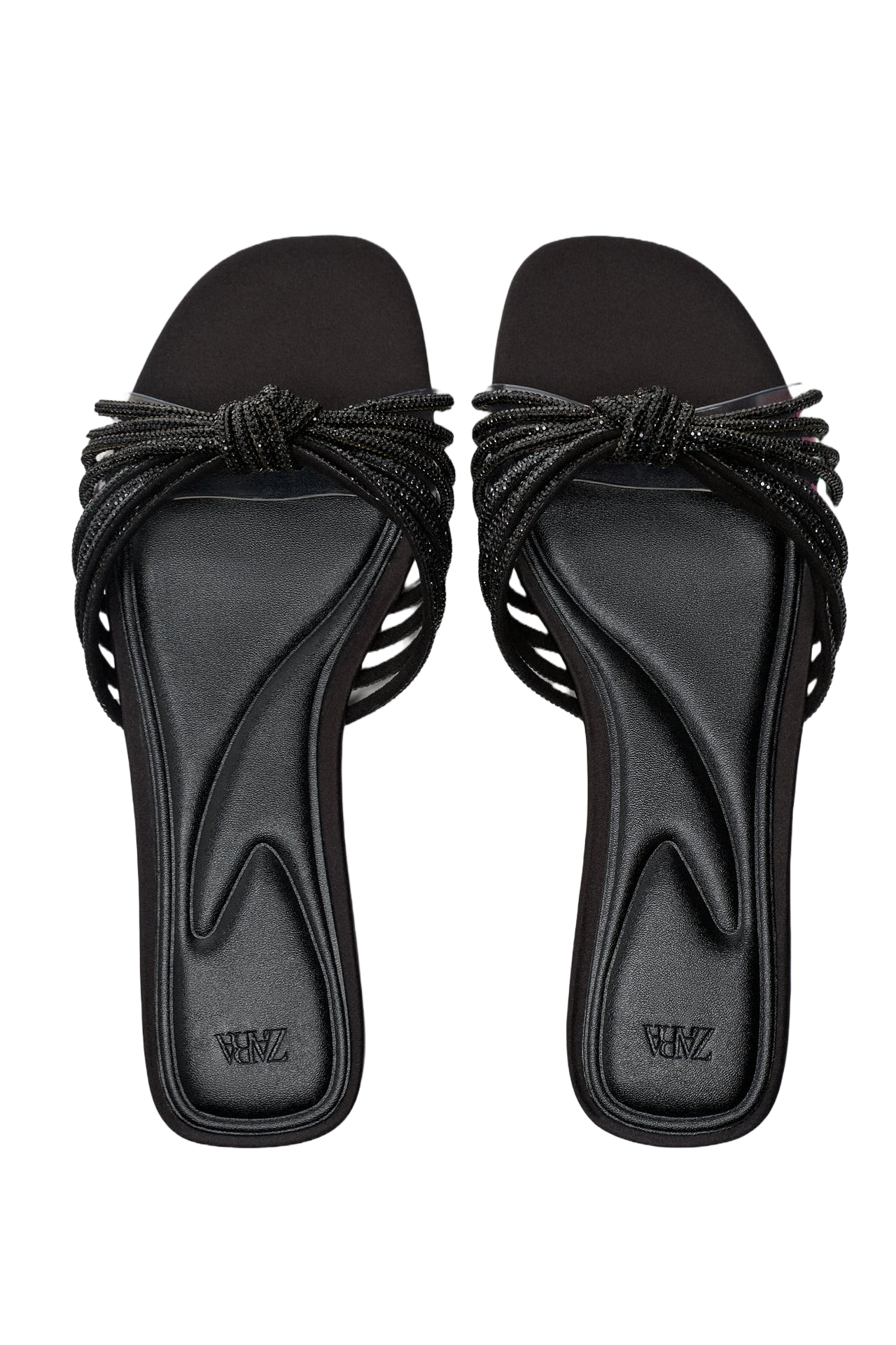 VINYL SLIDER SANDALS WITH STRAPS