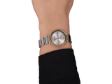 Two-Tone Link Bracelet Watch With Diamond Index