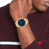 Tommy Hilfiger Gold Steel Blue Dial Men's Watch