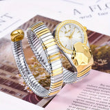 Double Tone Snake Watch with white dial