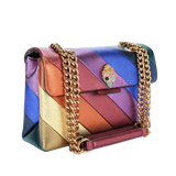 Leather Kensington Bag - Dark Rainbow