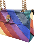 Leather Kensington Bag - Dark Rainbow