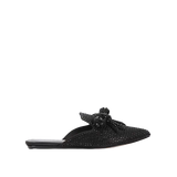 olive crystal bow mule
