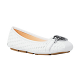 MK Fulton Woven Moccasin - WHITE