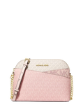 MK Jet Set Travel Medium Color-Block Signature Logo Crossbody Bag