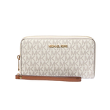 MK Jet Set Signature Logo Smartphone Wristlet - VANILLA
