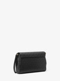 MK Medium Logo Convertible Crossbody Bag - BLACK