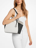 MK Jet Set Large Color-Block Signature Logo Shoulder Bag
