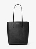 MK Vincent Large Saffiano Leather Tote Bag with Card Case - Black