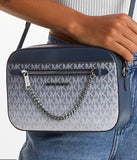 Jet Set Large Ombré Signature Logo Crossbody Body - Navy