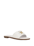 faux leather beach slides
