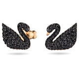 Swarovski iconic swan earrings with detachable pearl