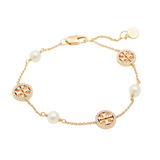 Crystal Pearl Logo Bracelet