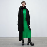 Lapel Collar Coat - Black