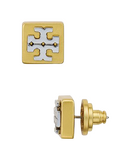 Block T Logo Gold Studs